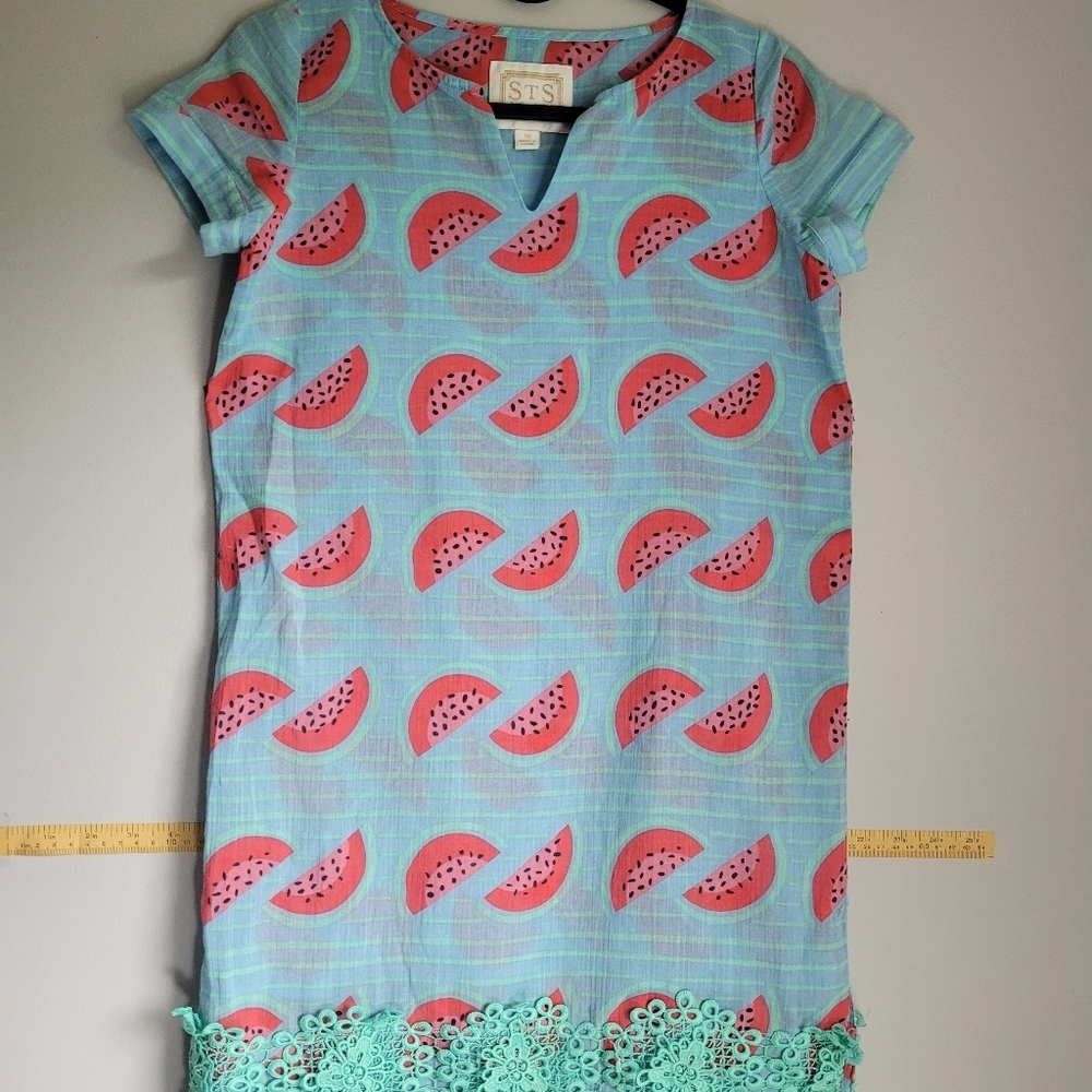 Sail to Sable Blue and Green Striped Dress